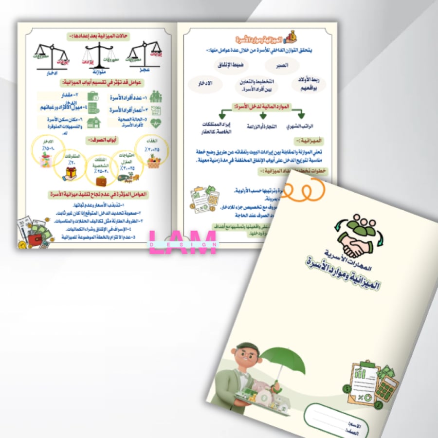 مطوية الميزانية وموارد الأسرة (المهارات الأسرية)