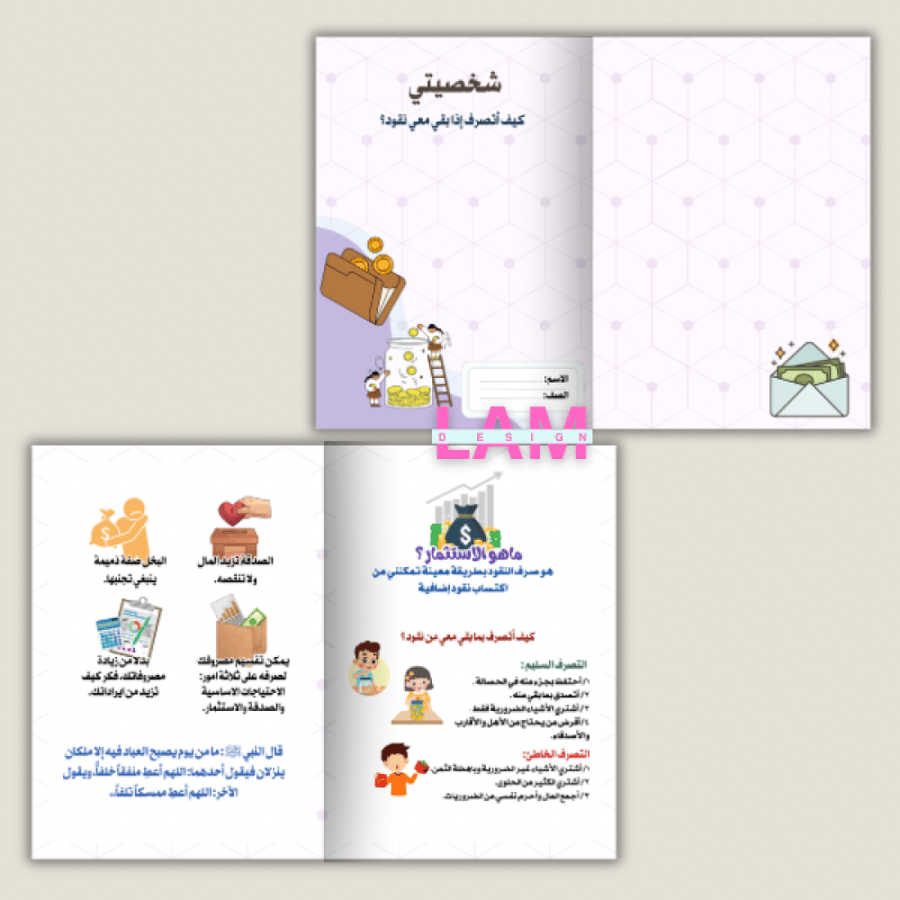 مطوية شخصيتي ( كيف اتصرف اذا بقي معي نقود)