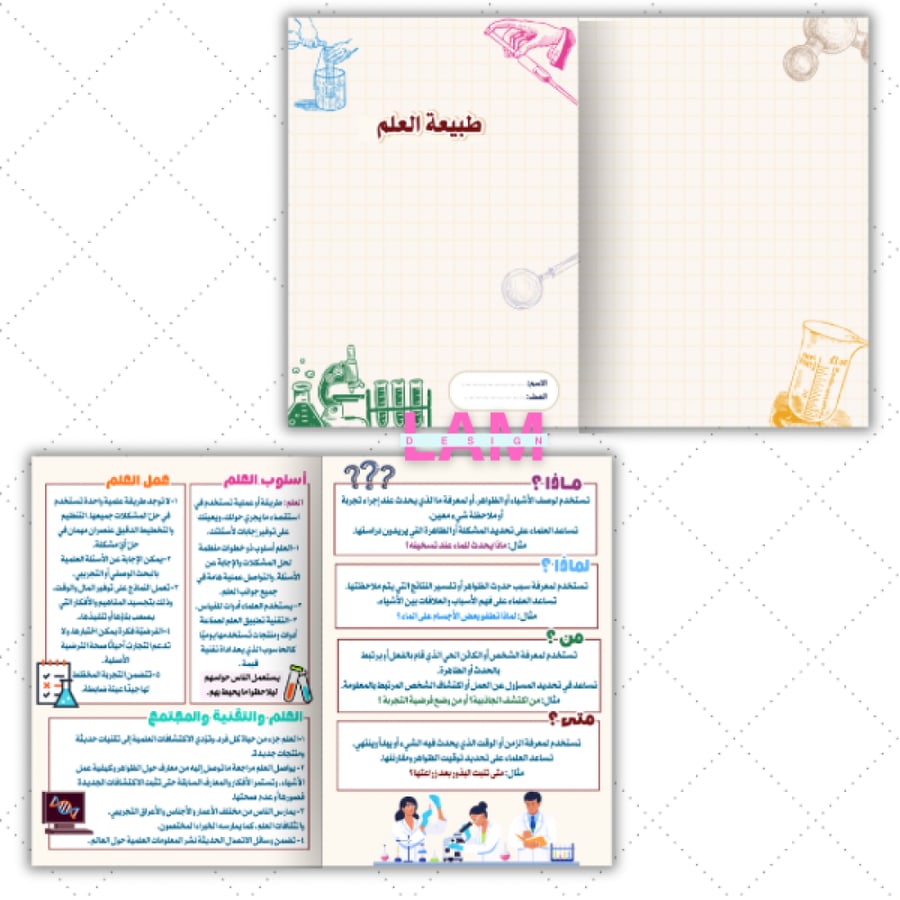 مطوية طبيعة العلم (ثالث متوسط)