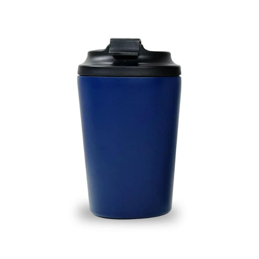 Stainless steel cup, keeps heat and cold, 350 ml — Navy
