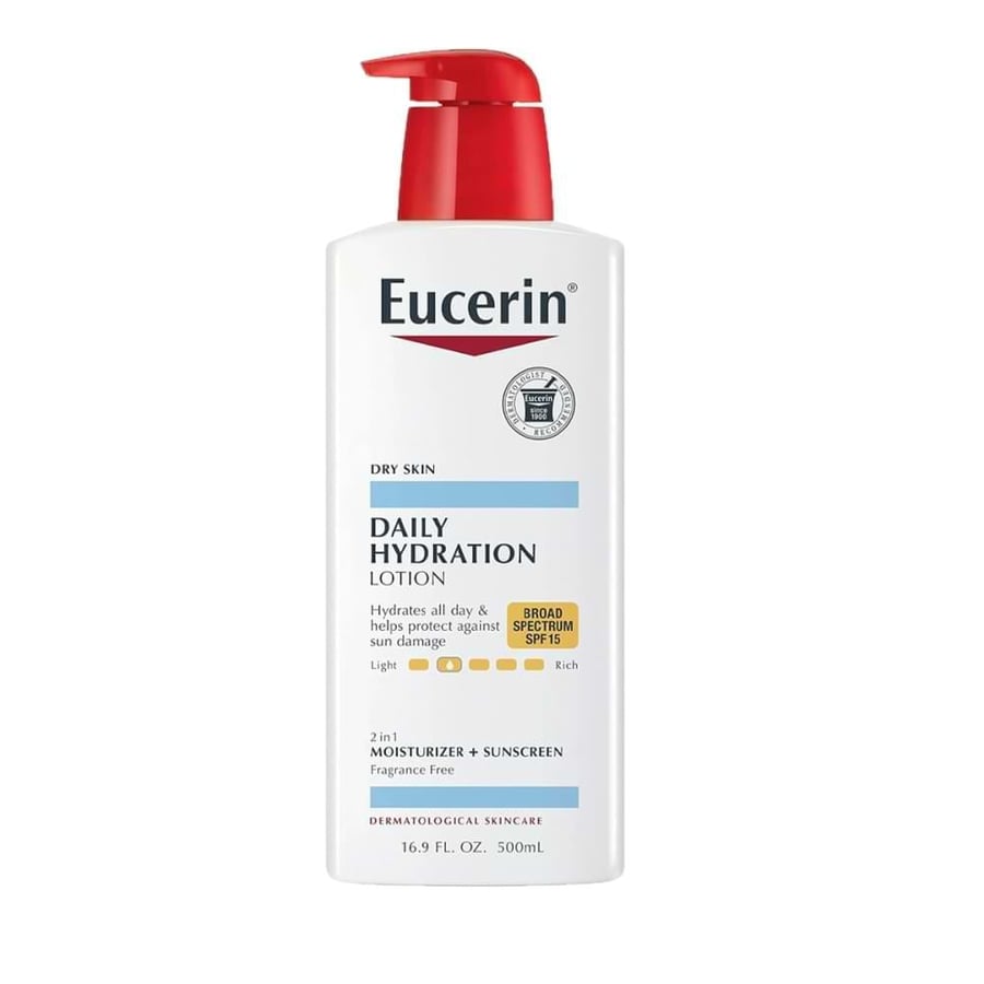 لوشن يوسيرين للترطيب اليومي مع واقي شمس SPF15 حجم 500 مل