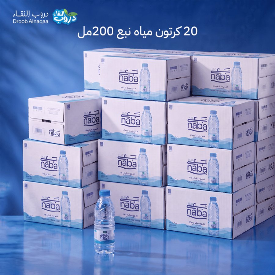 20 كرتون مياه نبع 200 مل