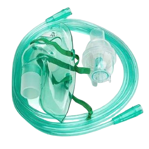 طقم كمامة نيبولايزر (قناع بخار) مع أنبوب وكوب دواء - للكبار والأطفال | Nebulizer Mask Kit