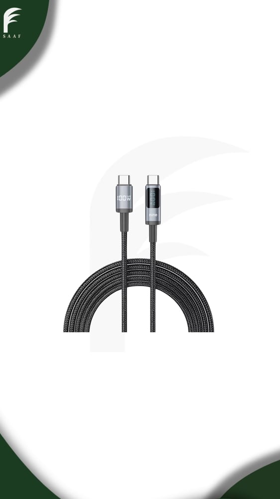 كيبل شاحن  100W Digital Stream C To C - ناين