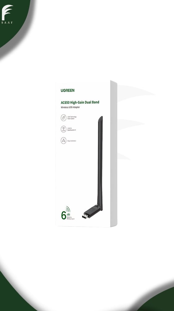 UGREEN AC650 High-Gain Dual Band Wireless USB Adapter
