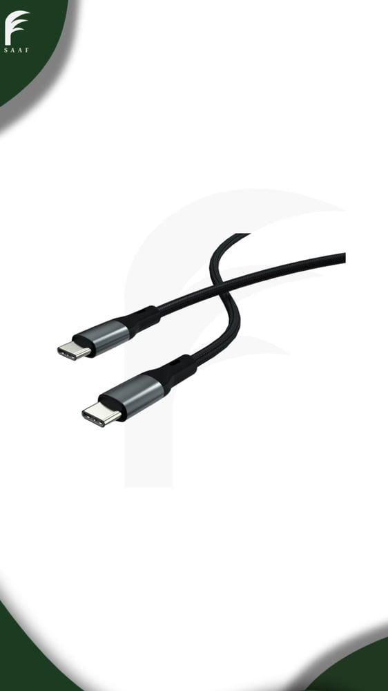 كيبل شاحن TYPE-C To TYPE-C قماش 60W - ناين