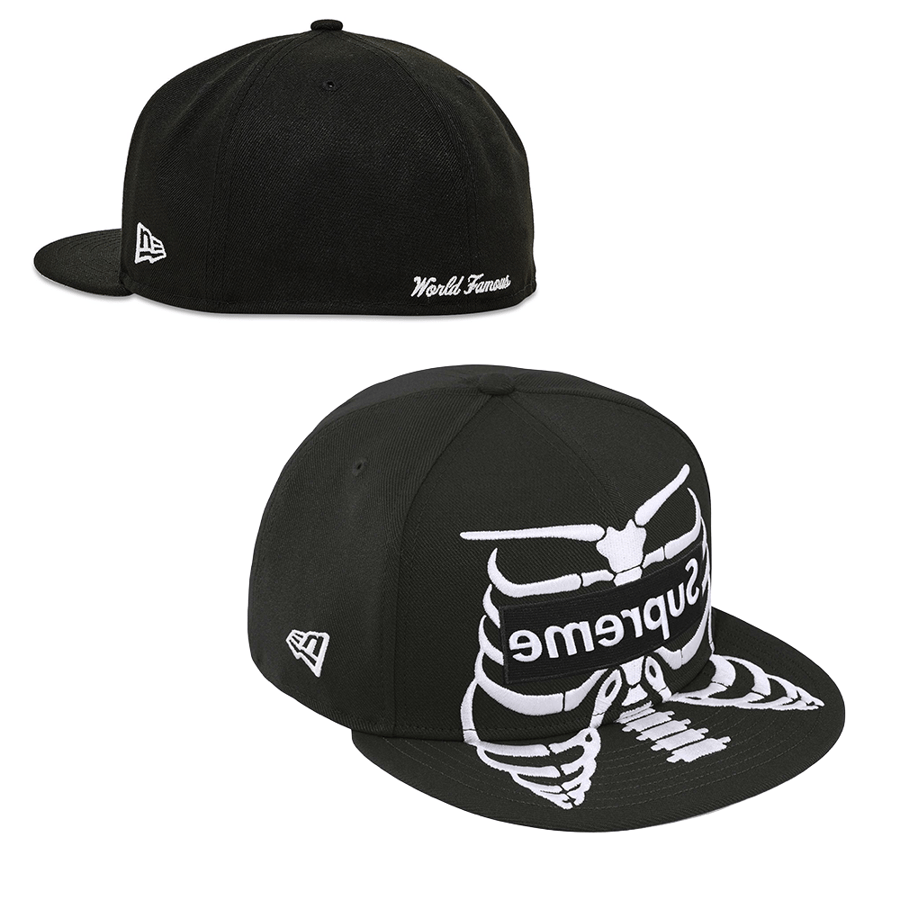 Supreme Bones Box Logo New Era - Black