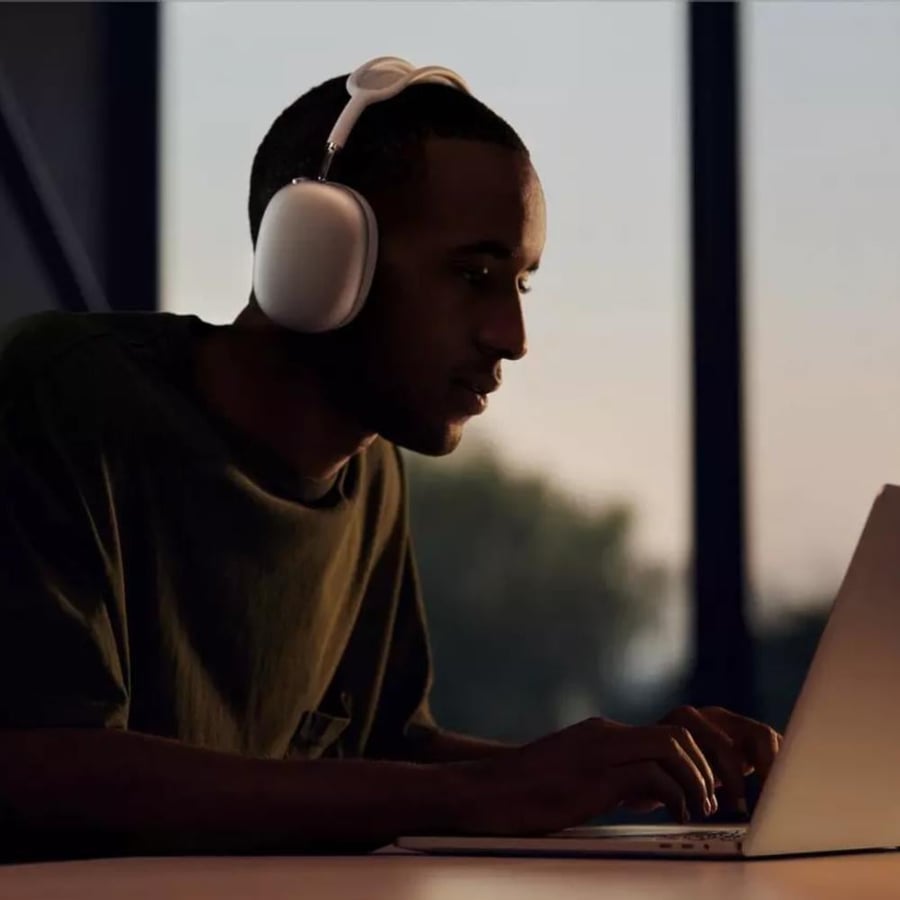 ابل - AirPods Max سماعات رأس فوق الاذن - ازرق سماوي