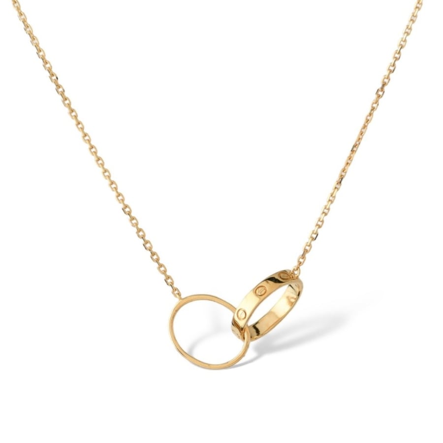 عقد love حلقات 18k