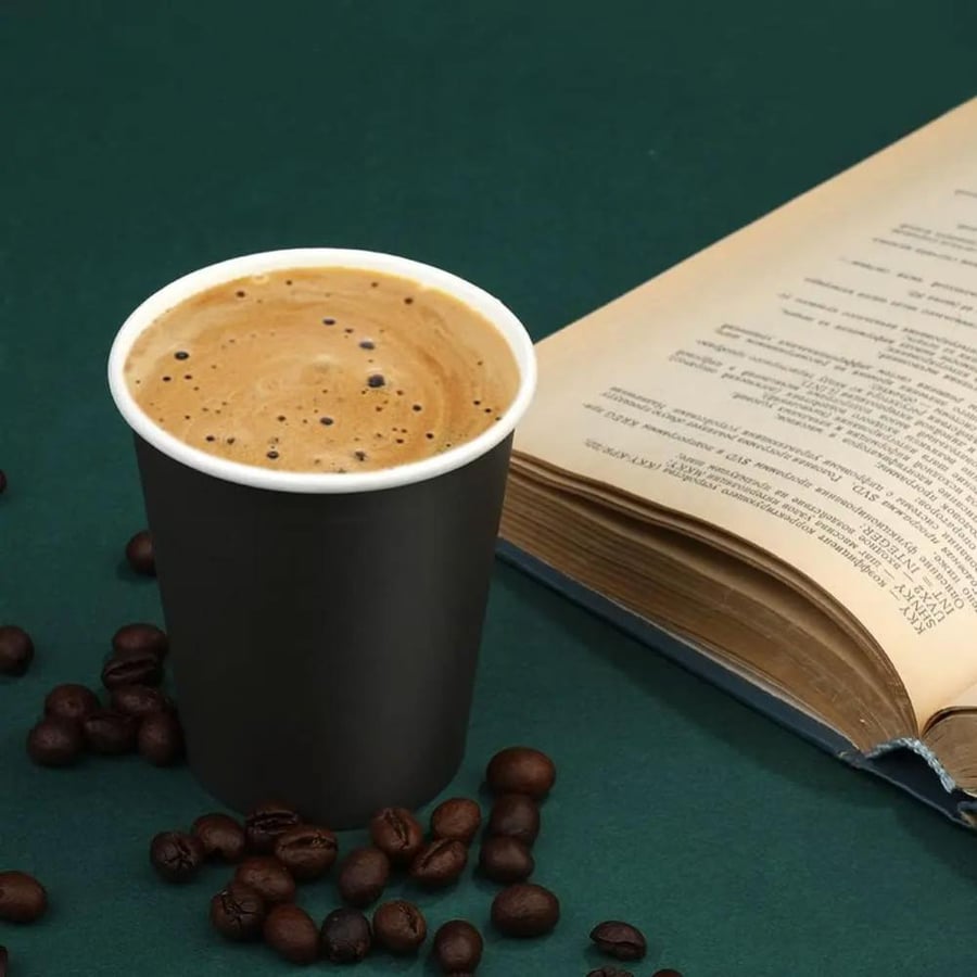 Black - 6oz Single Wall White Paper Cup 1000/ctn