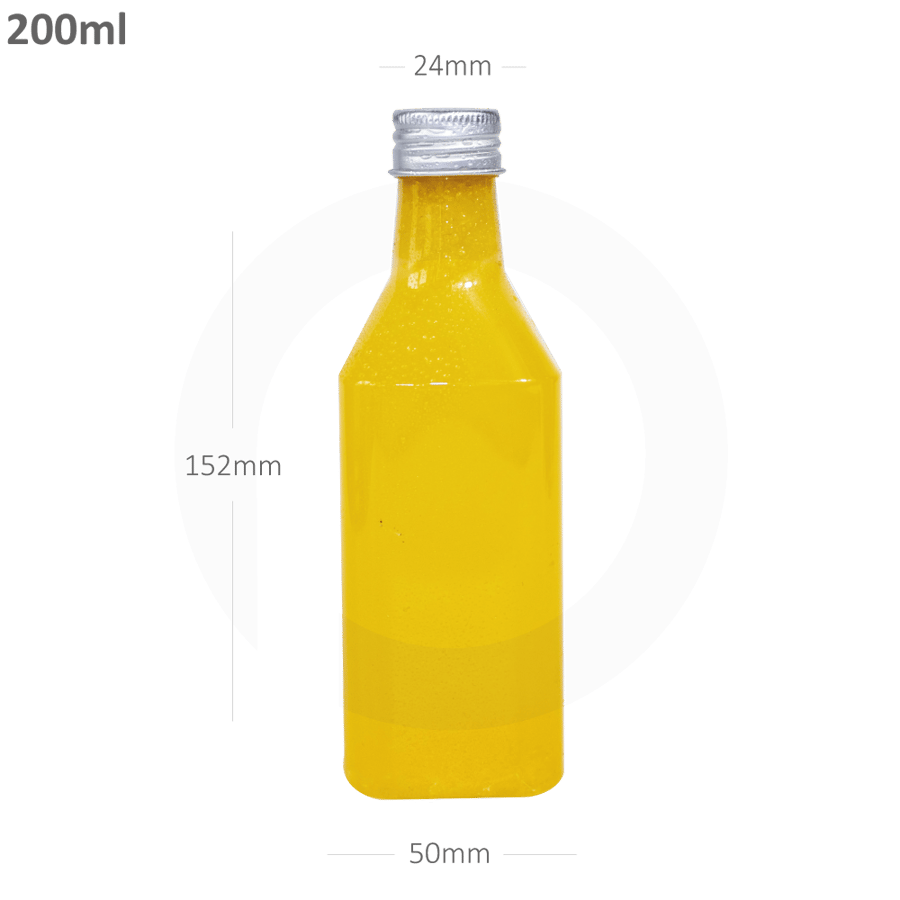 200ml PET Plastic Bottle with Alu Cap 300/ctn