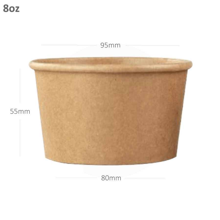 8oz Kraft Paper Ice Cream Cup 1000/ctn