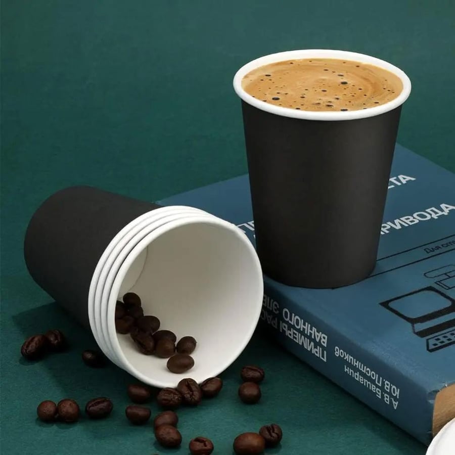 Black - 6oz Single Wall White Paper Cup 1000/ctn