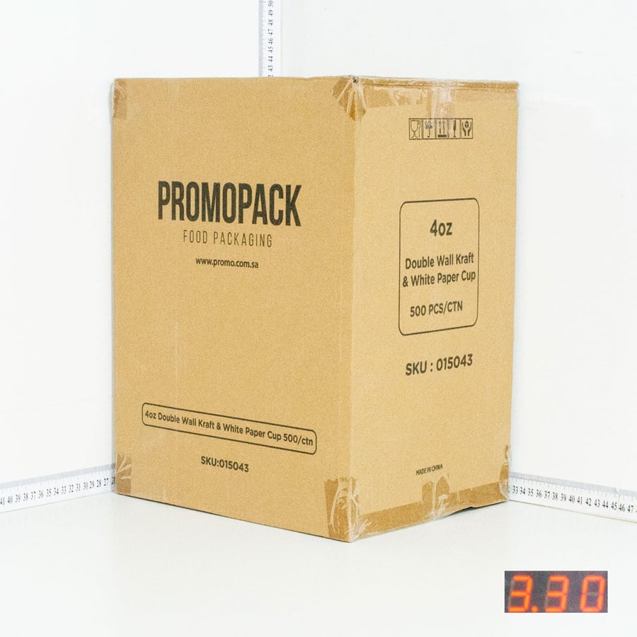 4oz Double Wall White Kraft Paper Cup 500/ctn