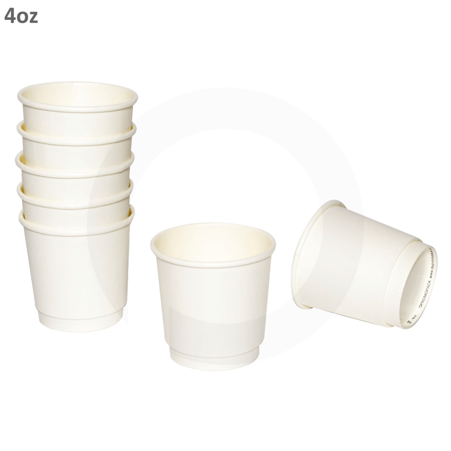 4oz Double Wall White Paper Cup 500/ctn