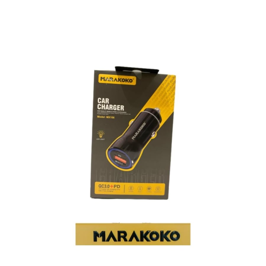 شاحن سيارة بمنفذين USB&PD يدعم الشحن السريع