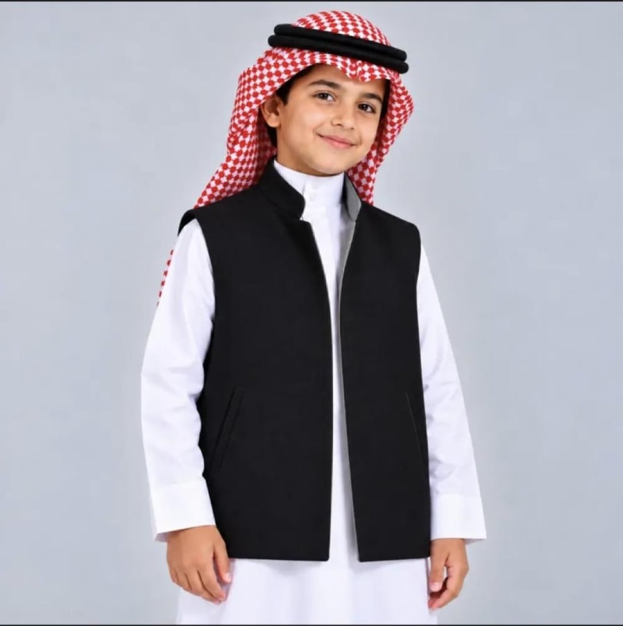 سديري أطفال دبل فيس لون رمادي مع اسود