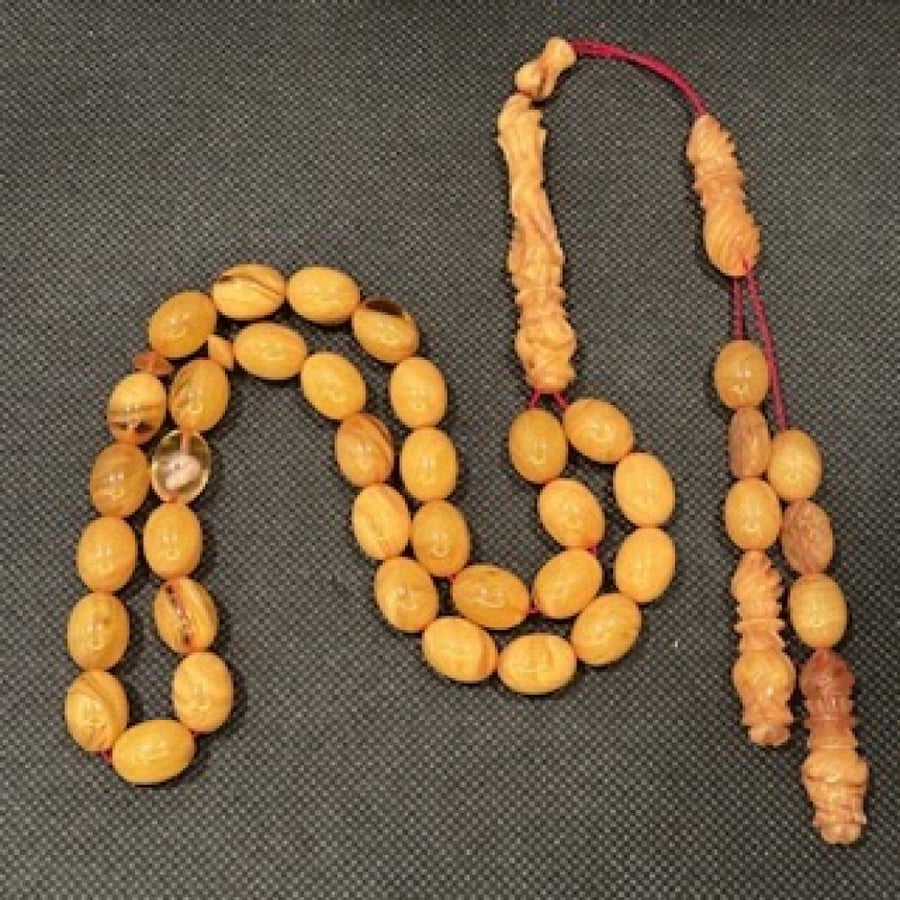 Sandalwood incense prayer beads, German musk, watch, long carved