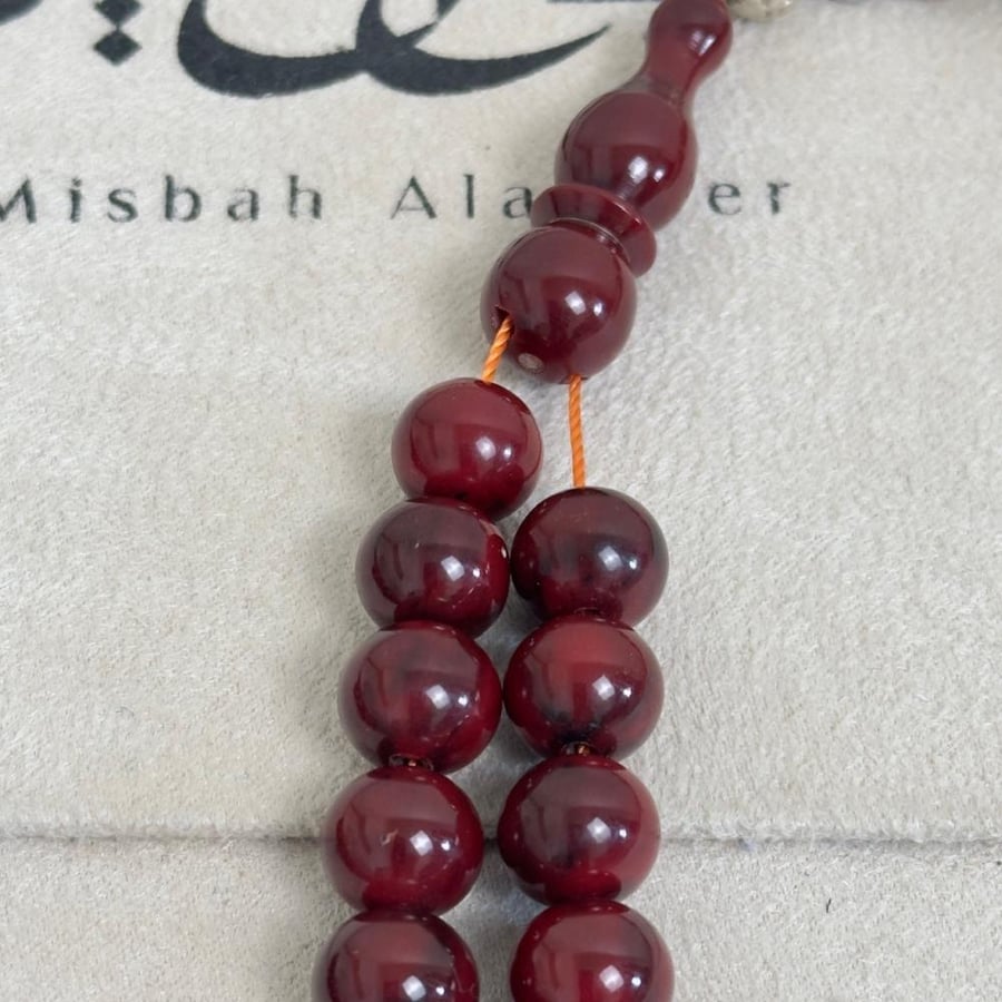 سبحة سندلوس ألماني صب جديد عنابي