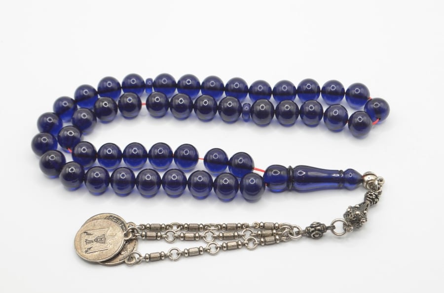 German Fakoran rosary, chameleon, gives two colors (liver and blue)