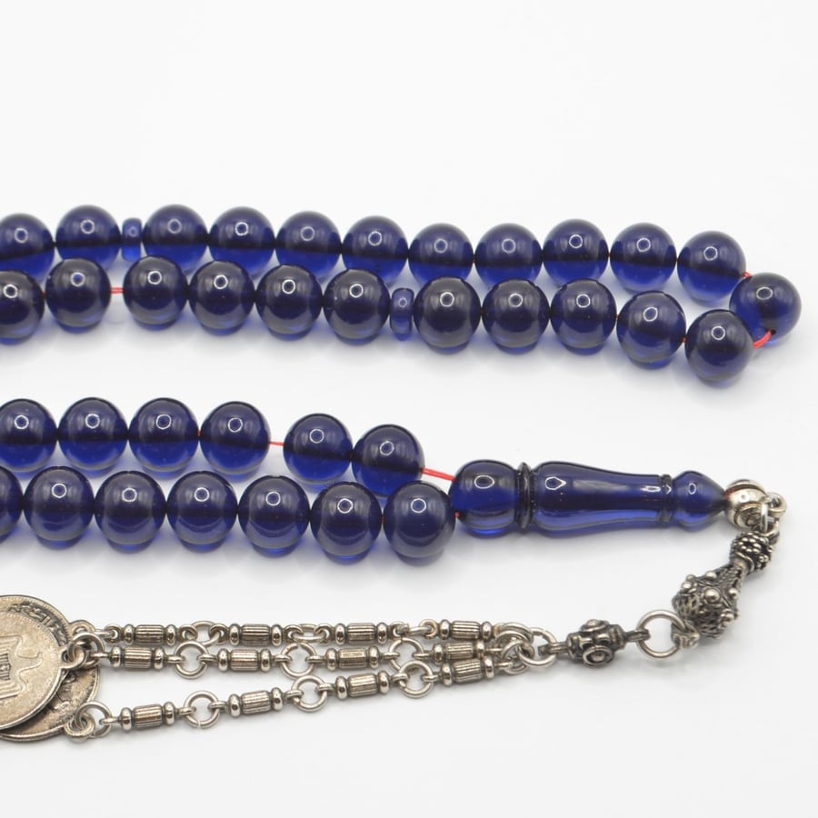 German Fakoran rosary, chameleon, gives two colors (liver and blue)