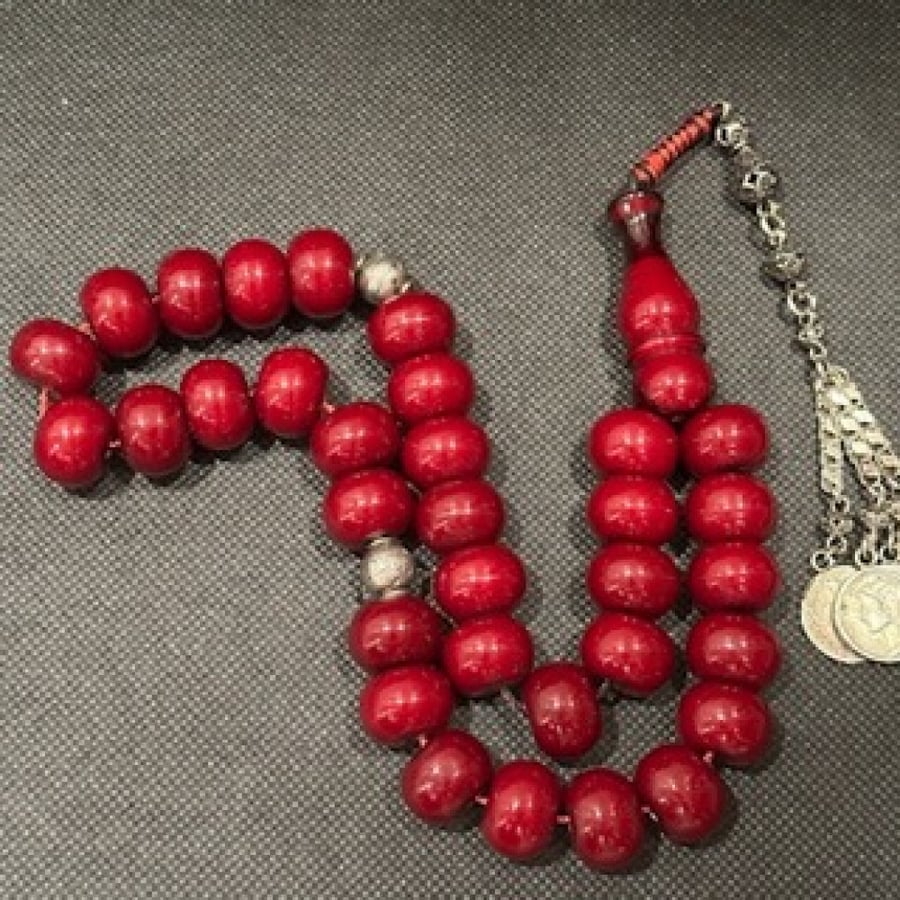 Antique German prayer beads, imitation, large size