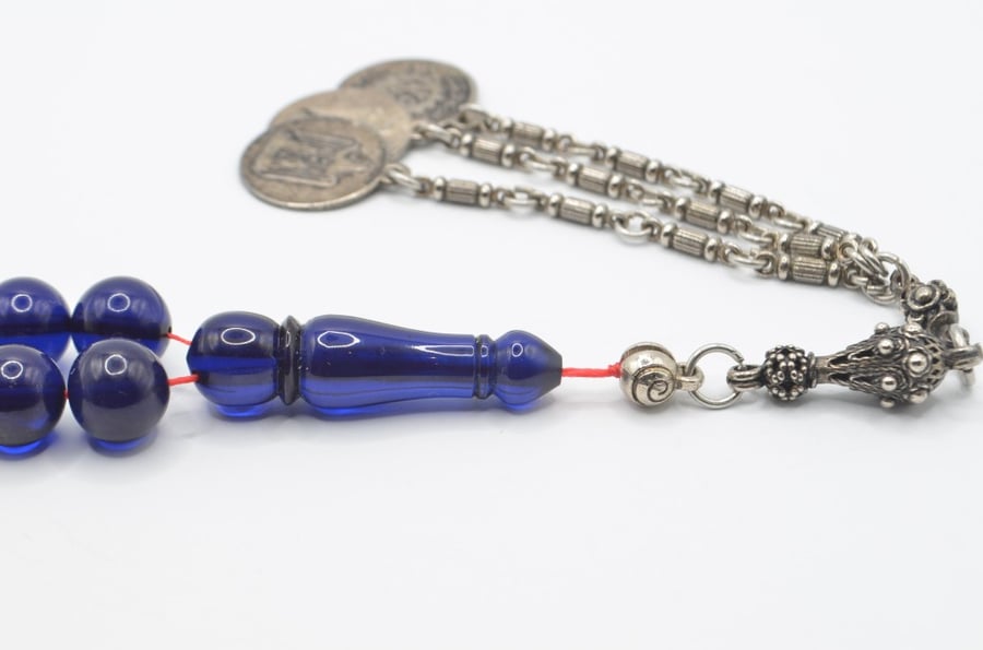 German Fakoran rosary, chameleon, gives two colors (liver and blue)
