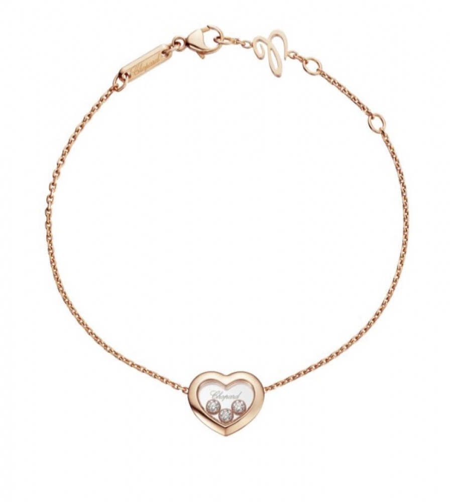 Chopard bracelet with three diamonds heart