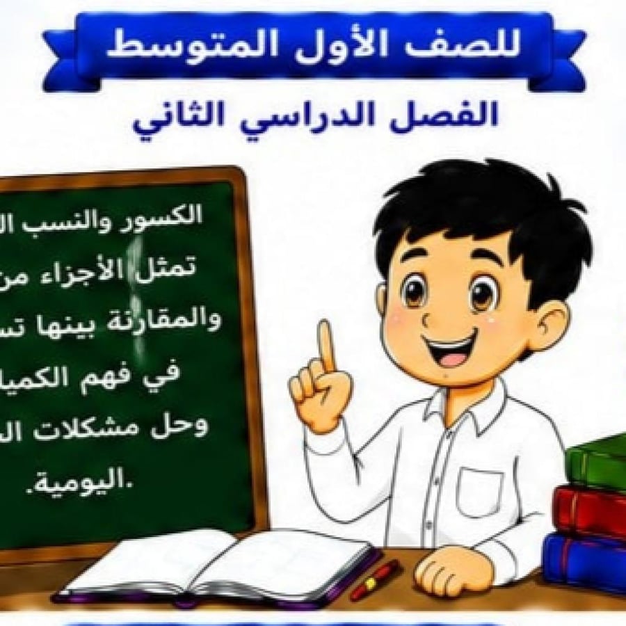 بكج مطويات الرياضيات الصف الاول متوسط الفصل الدراسي الثاني الثاني جاهزة للطباعه