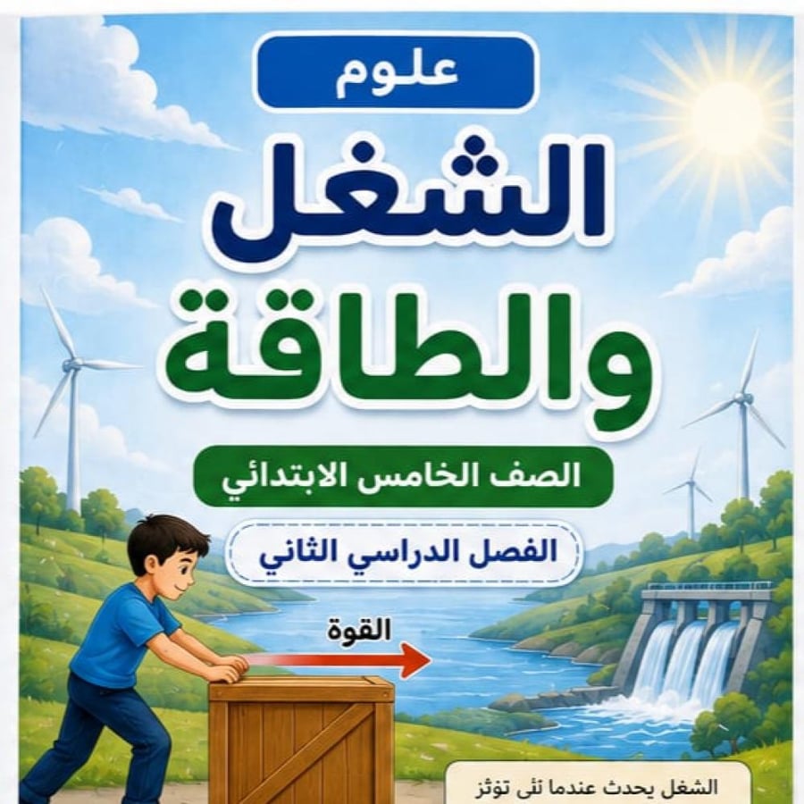 مطوية الشغل والطاقة  الصف الخامس ابتدائي  مادة العلوم الفصل الدراسي الثاني