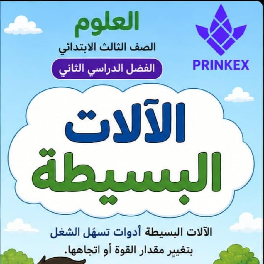 مطوية الالات البسيطة مادة العلوم الصف الثالث ابتدائي الفصل الدراسي الثاني جاهزة للطباعة-