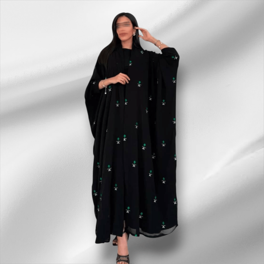 عبايه نصف بشت لليوم الوطني السعودي 95 عزنا بطبعنا
