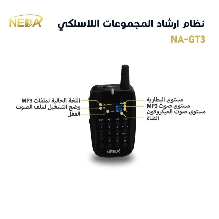 نظام ارشاد المجموعات اللاسلكي (مرسل الاشارة) Wireless Tour Guide System NA-GT3