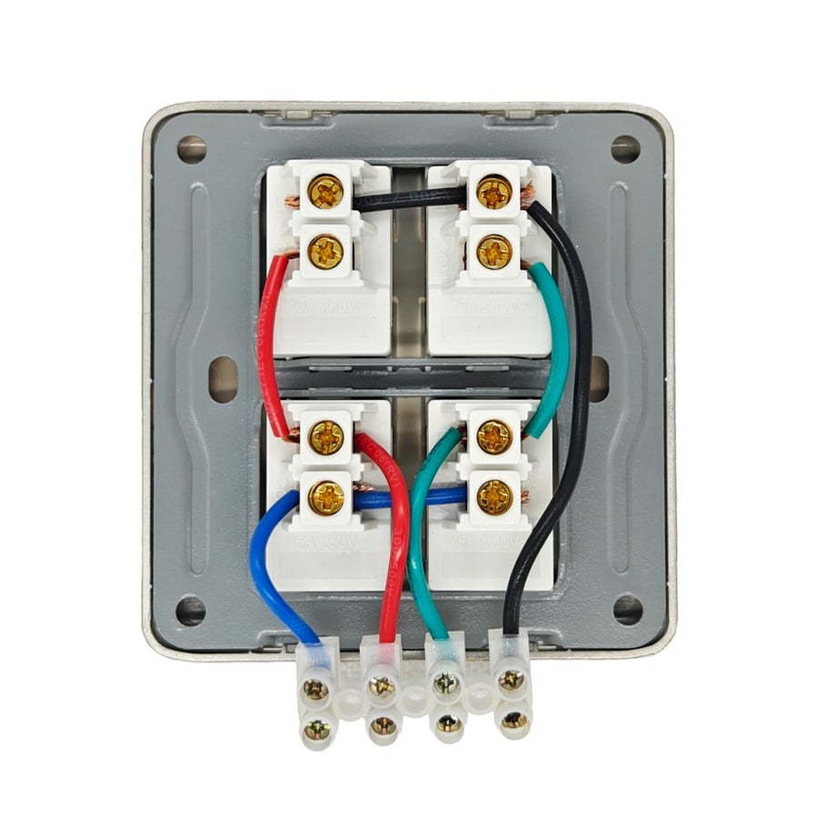مفتاح طفاية كهربائي مزدوج مع إضاءة NEDA Dual Switch NA-DSB