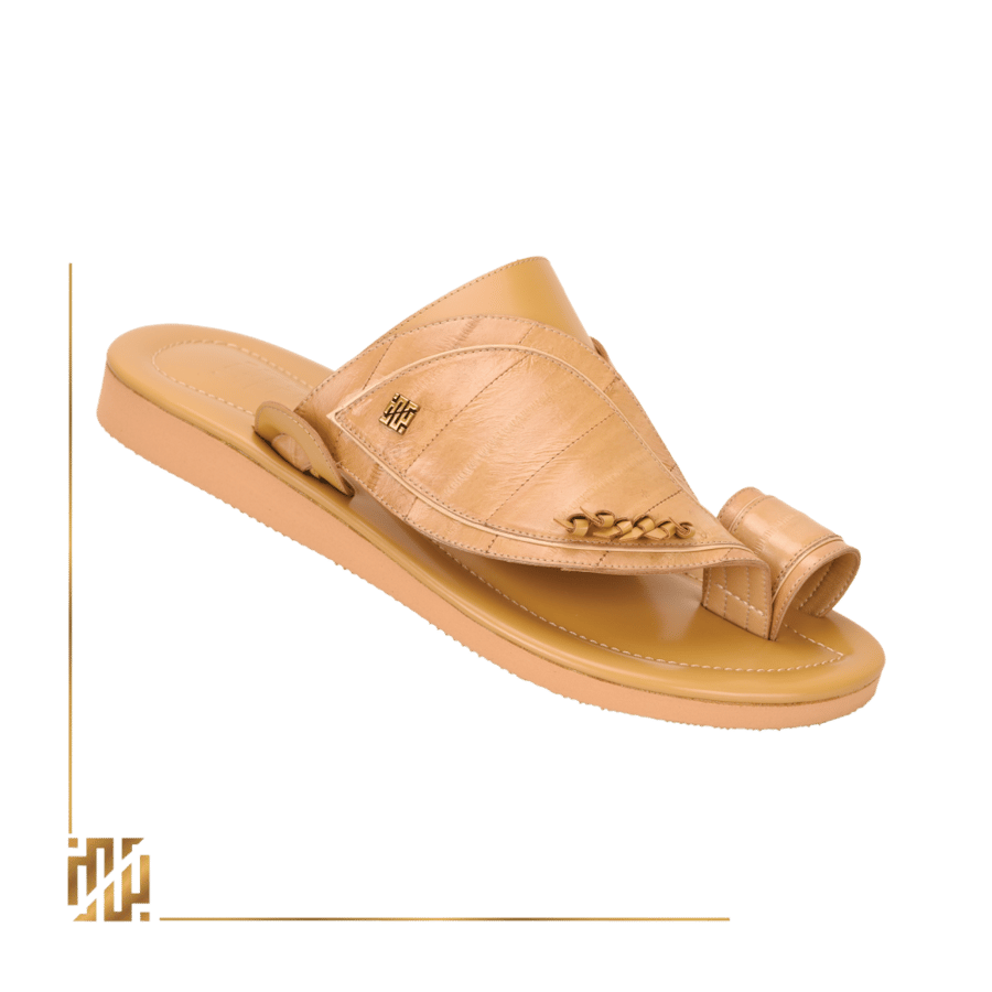 Luden shoe made of water snake leather in beige color