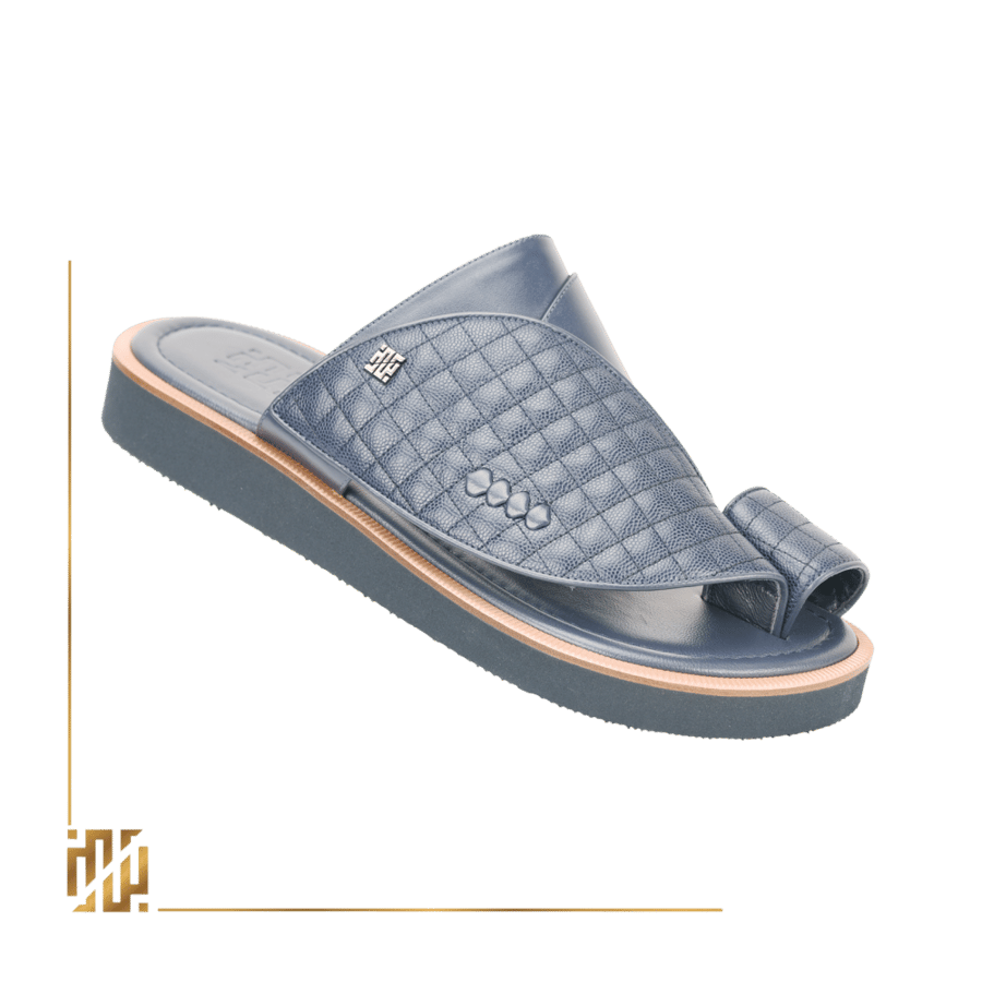 Shoe in the style of Capitaine in navy blue