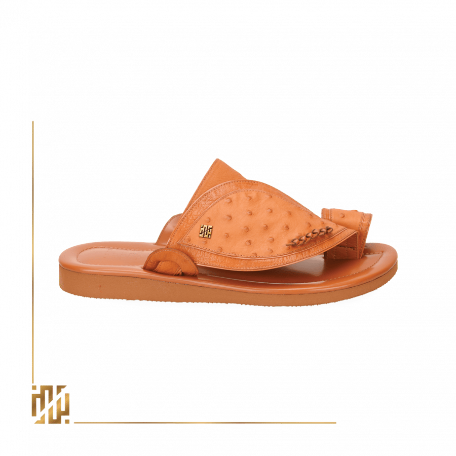 Zubayriyah on ostrich leather in camel color