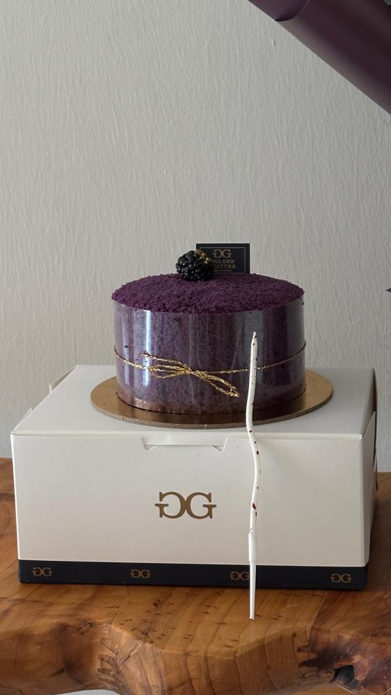 كيكة توت ، جولدن جليتر | Golden Glitter Raspberry Cake