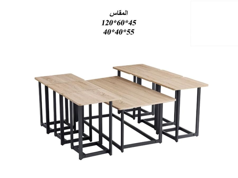 طاولات خدمة 6+1 خشب