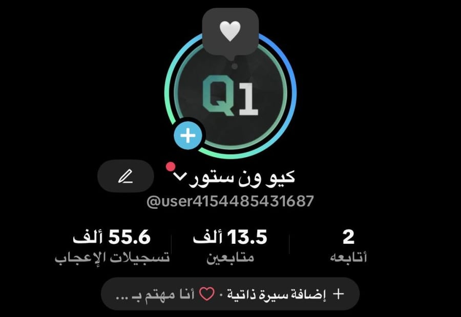 حساب تيك توك 13 الف متابع