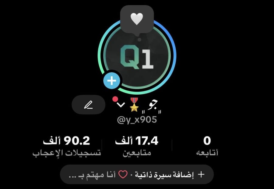 حساب تيك توك 17 الف متابع