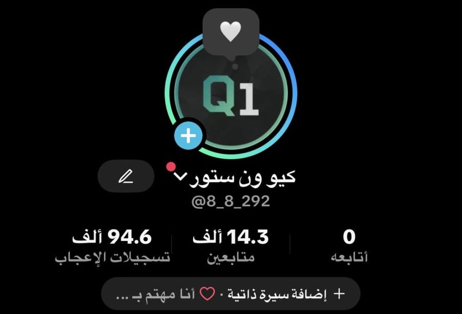 حساب تيك توك 14 الف متابع