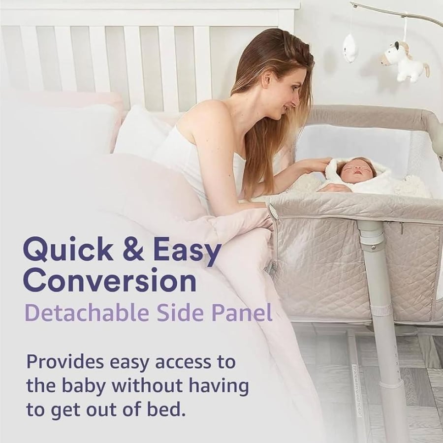 Luxury multi-height side crib for children NEXT TO ME