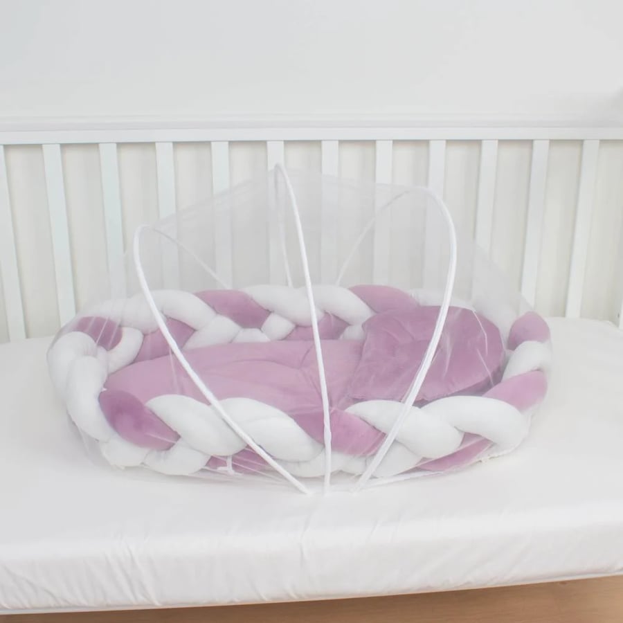 Braided cradle with mosquito net