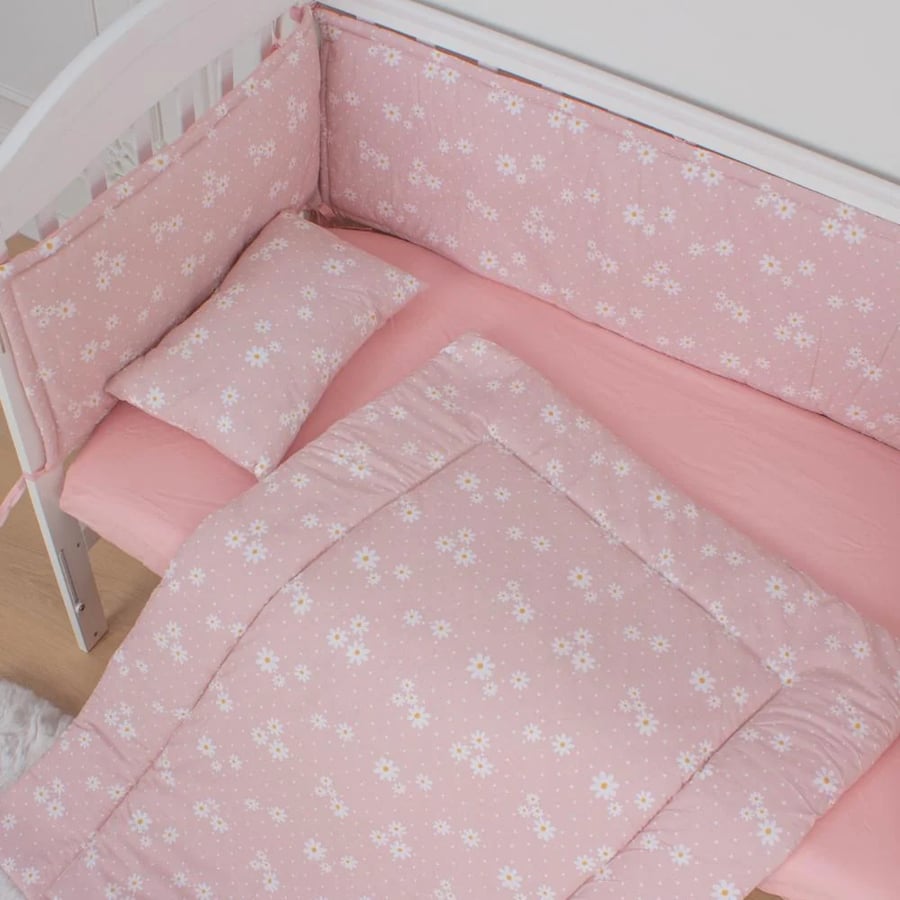 7-piece baby crib mattress and bumper set