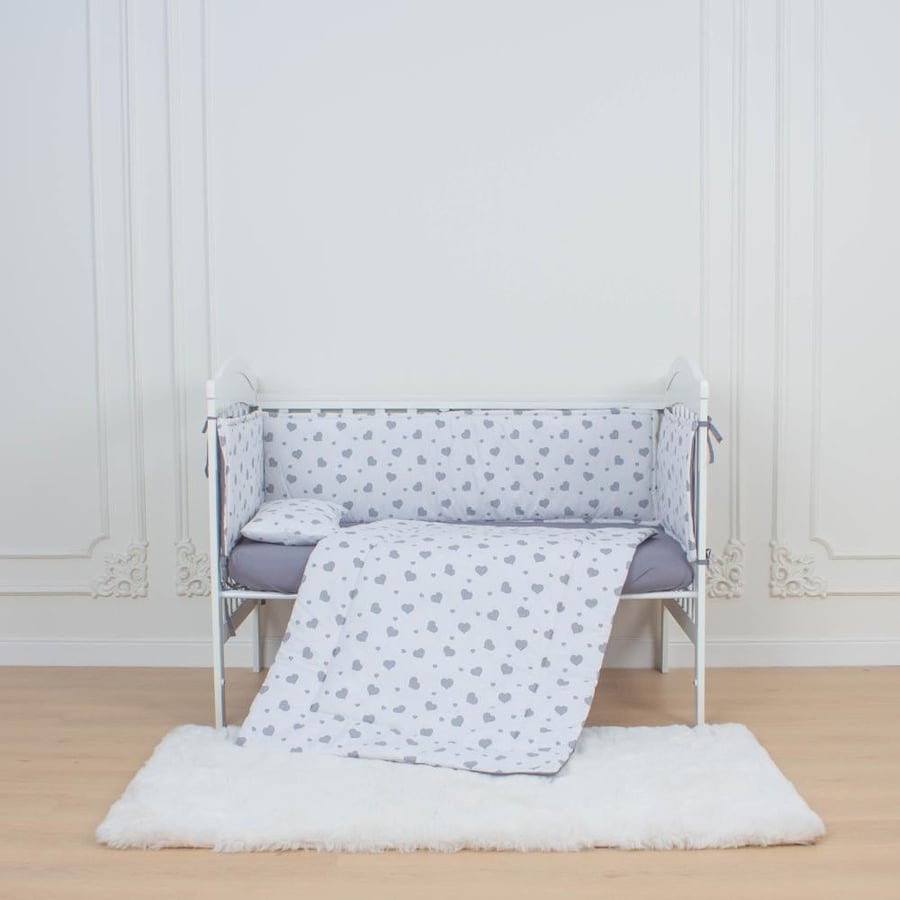 7-piece baby crib mattress and bumper set
