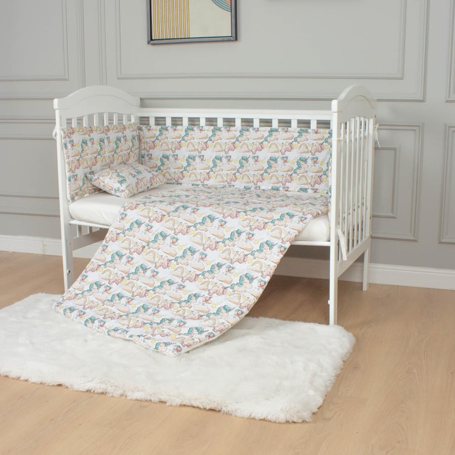 Baby crib mattress and crib bumpers, 7 pieces, Turkish cotton
