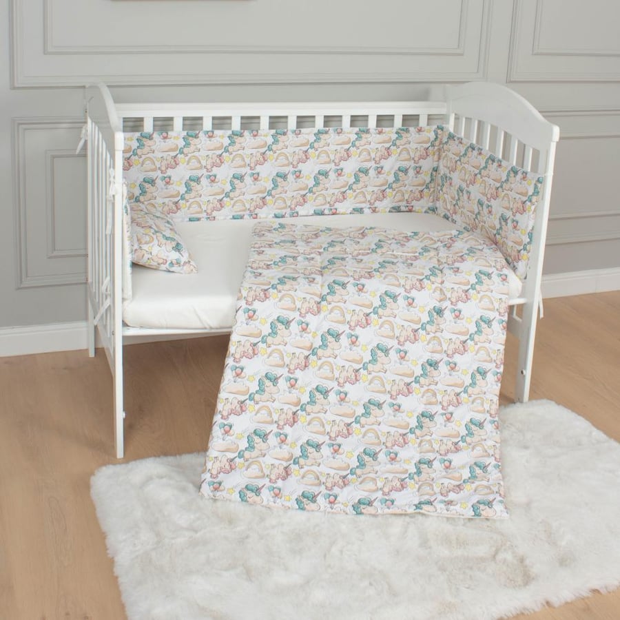Baby crib mattress and crib bumpers, 7 pieces, Turkish cotton