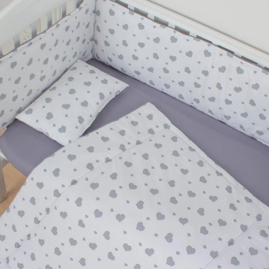 7-piece baby crib mattress and bumper set