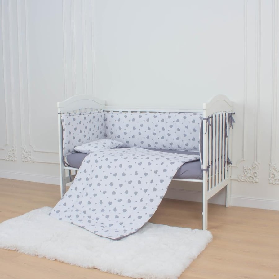 7-piece baby crib mattress and bumper set